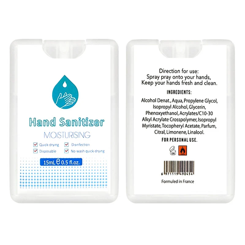 Mini Liquid Unscented Spray Hand Sanitizer 1