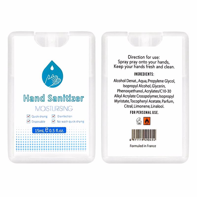Mini Liquid Unscented Spray Hand Sanitizer