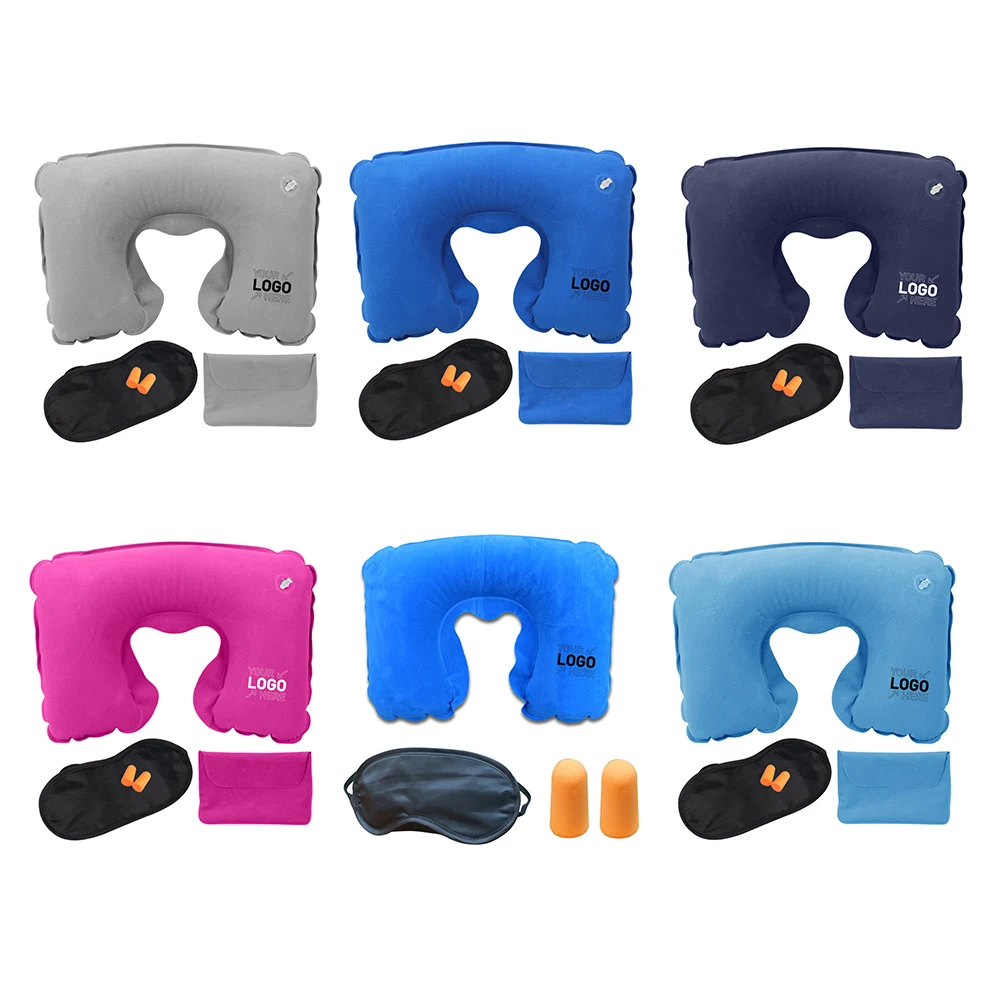 Travel Pillow Kit W/Ear Plugs & Eye Mask 1