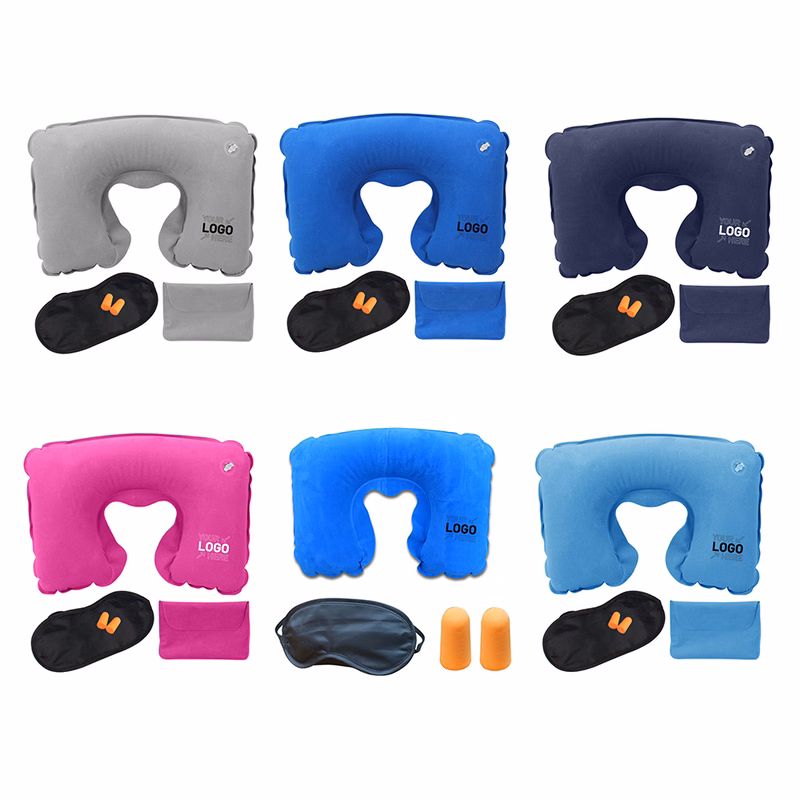 Travel Pillow Kit W/Ear Plugs & Eye Mask