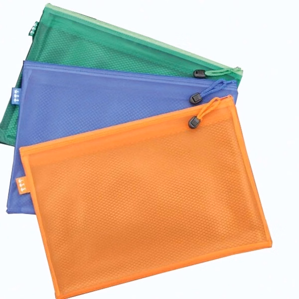 Grid Document Pouch With Zipper