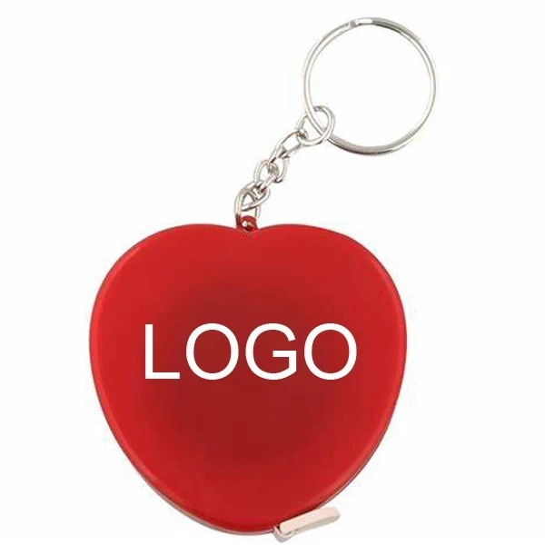 Heart Shaped Tape Measure Keyrings 1