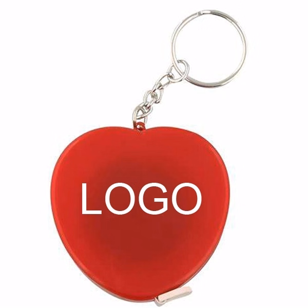 Heart Shaped Tape Measure Keyrings