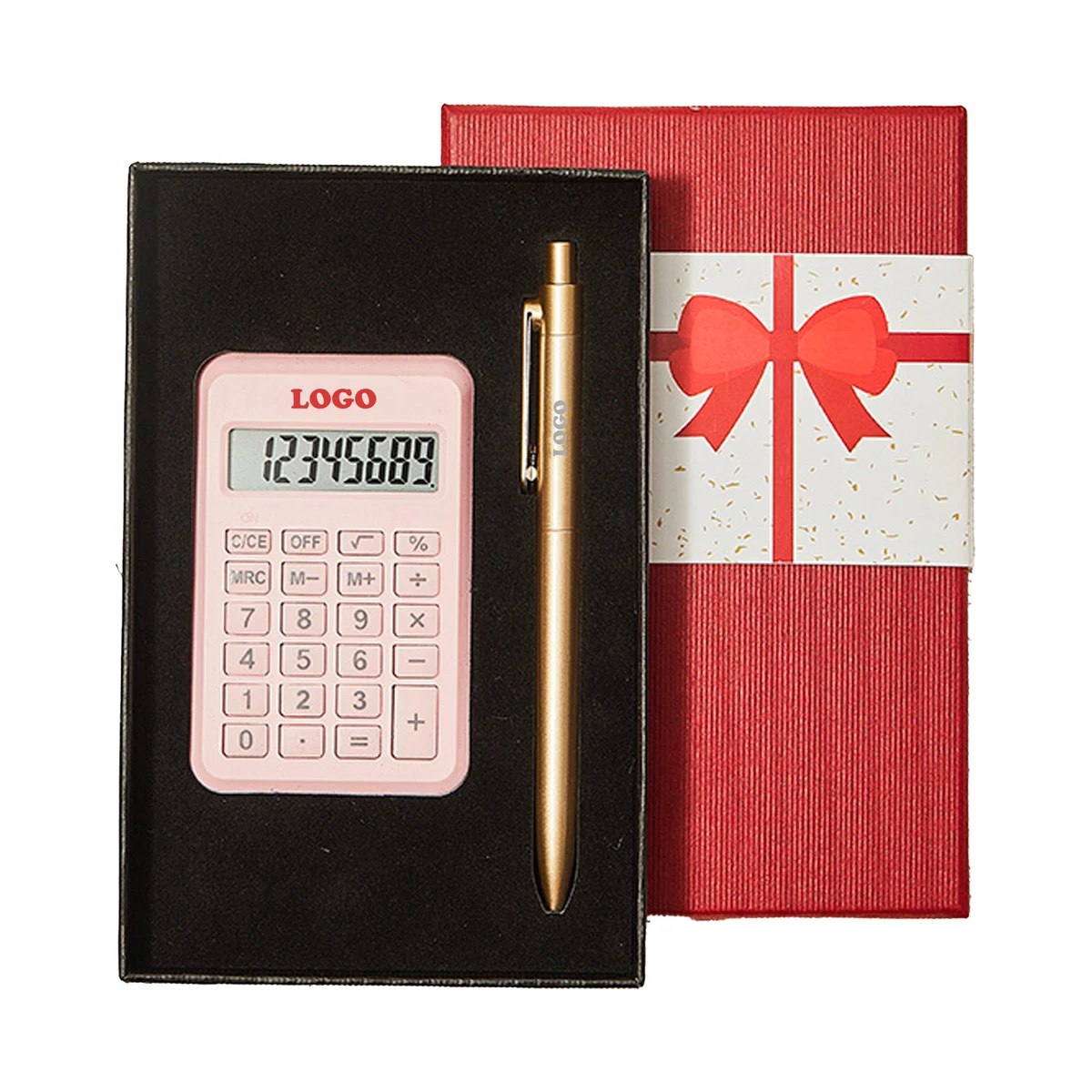 MOQ 10 pcs Aluminum Pen Calculator Set 1