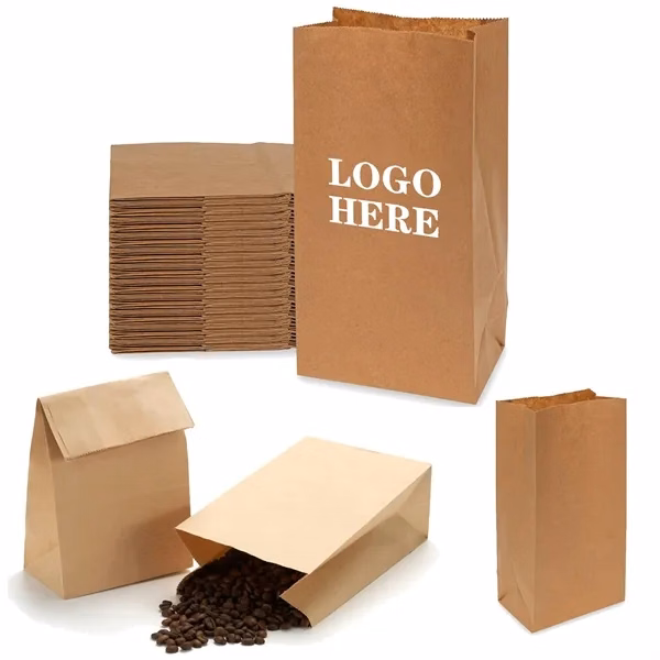 Custom Food-Grade Kraft Paper Lunch Bag — Eco-Friendly Catering & Event Giveaway