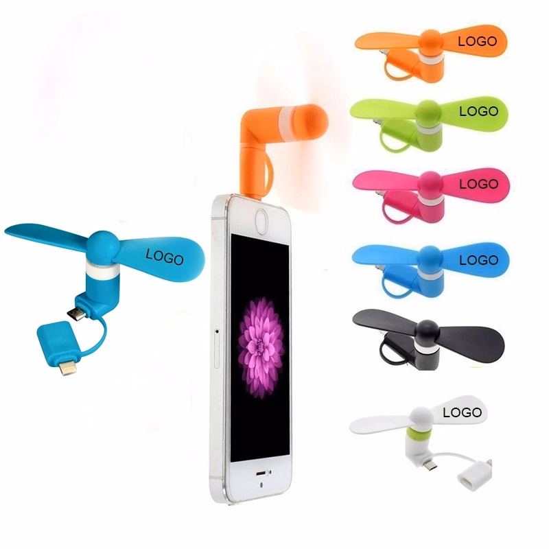 2 In 1 Mini USB Fan For Phone