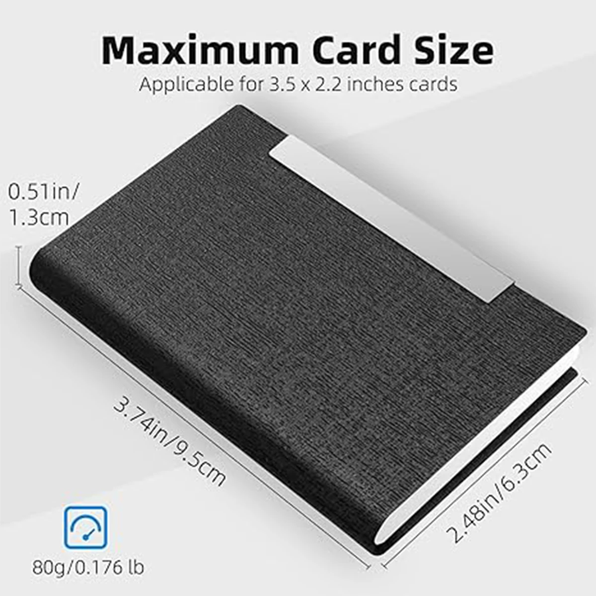 PU Leather Card Holder with Steel Detail 1