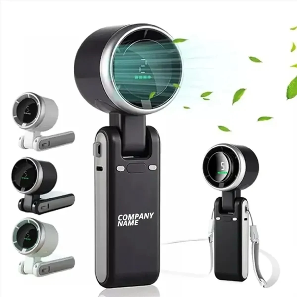Mini Handheld Turbo Fan with Digital Display 1