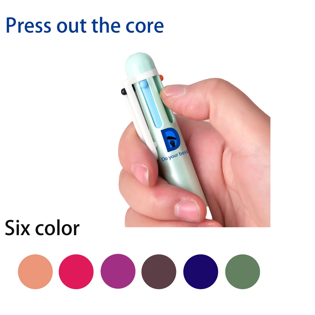 6 Colors Barrel Ballpoint Pen 1