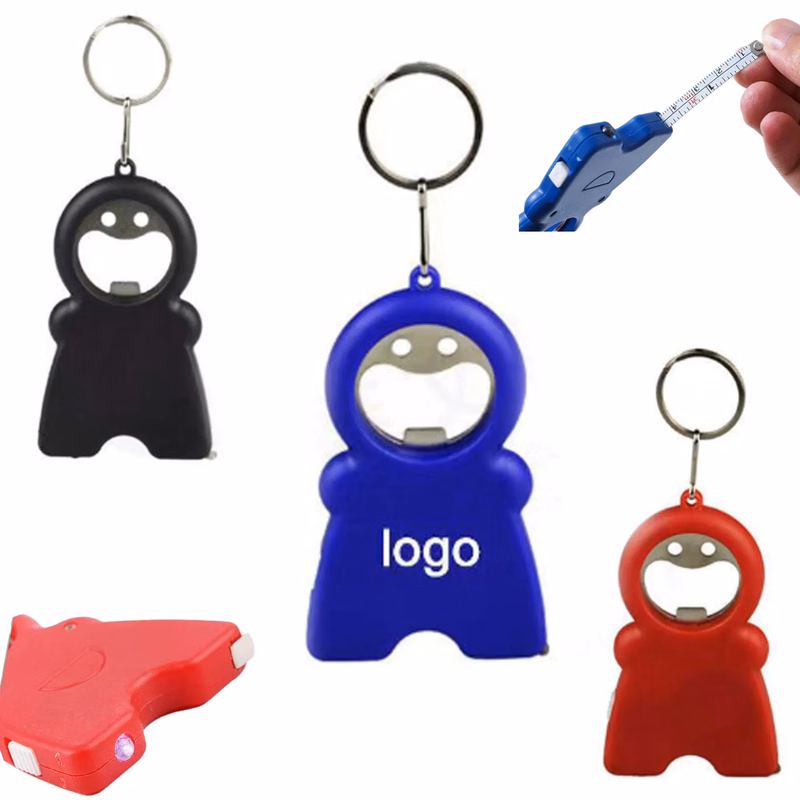 LED Keychain Tape Measure Bottle Opener