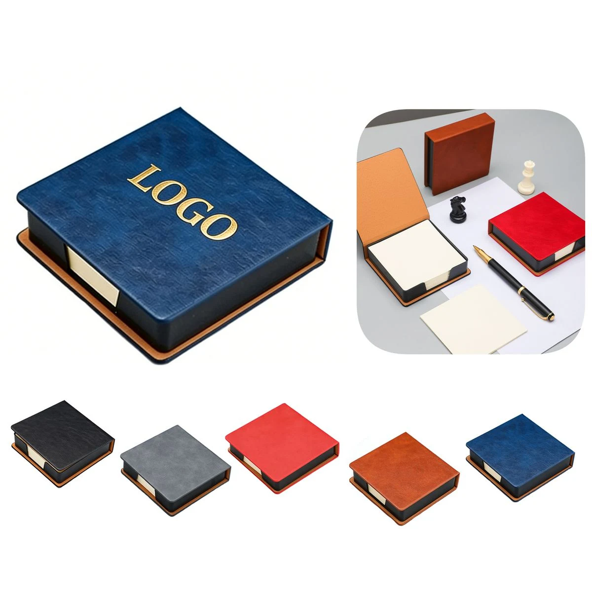 Acrylic Sticky Note Dispenser with PU Cover 1