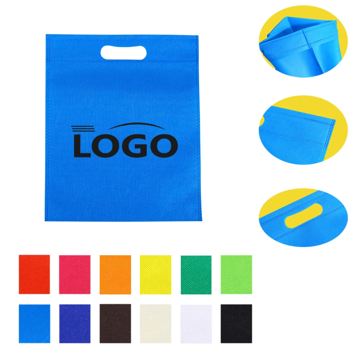Nonwoven Tote Party Bag With Die Cut Handles 1