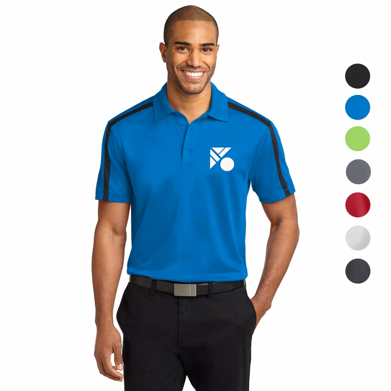 Port Authority Silk Touch Performance Colorblock Stripe Polo