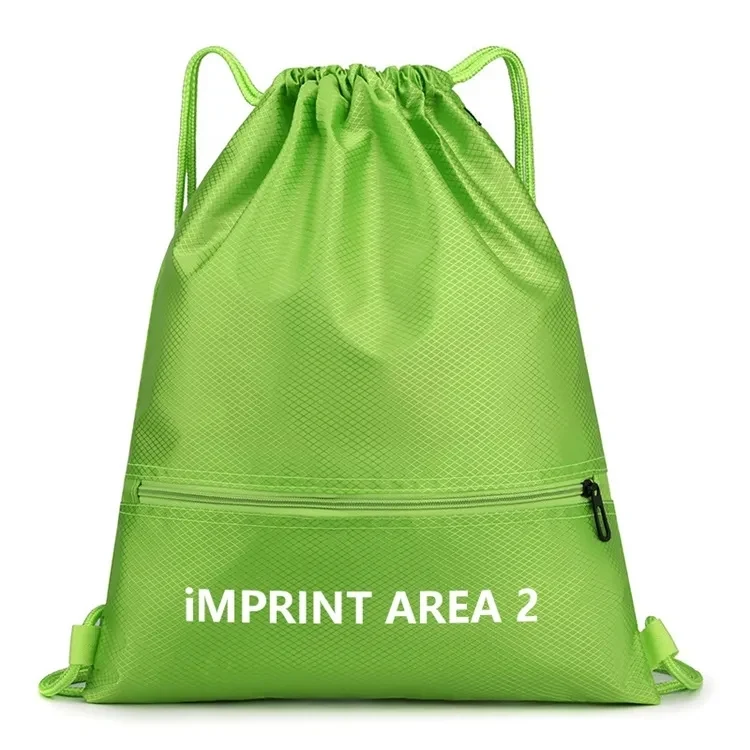 Rhombus Design Drawstring Backpack Bag 1