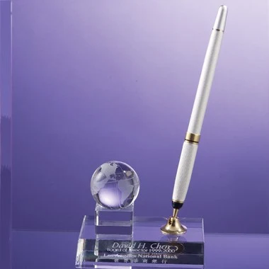 GLOBE PEN SET CRYSTAL 1