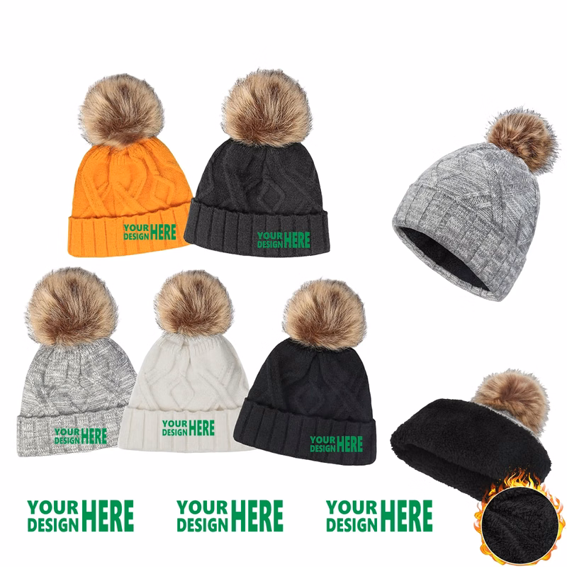 High Quality Jacquard Autumn Winter Knit Hat Trendy