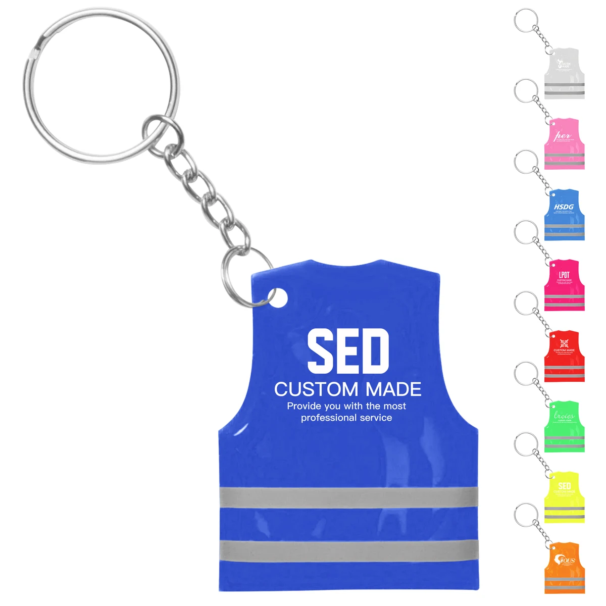 PVC Reflect Safety Vest Key Chain 1