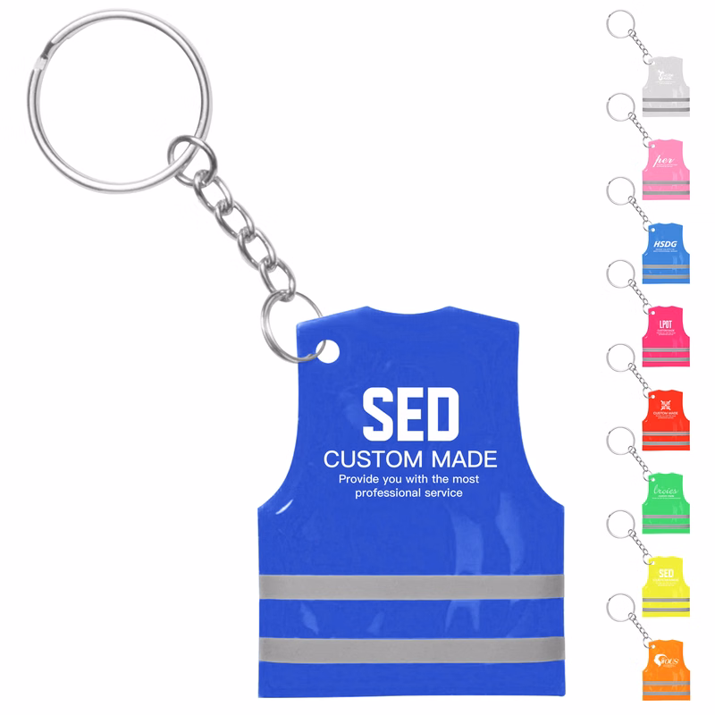 PVC Reflect Safety Vest Key Chain