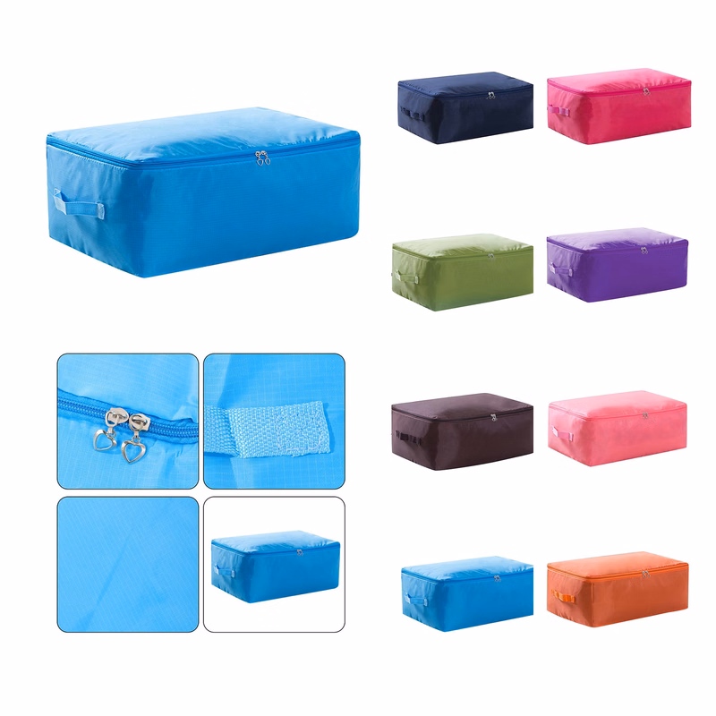 Solid Color Waterproof Moisture Proof Quilt Oxford Cloth Storage Bag