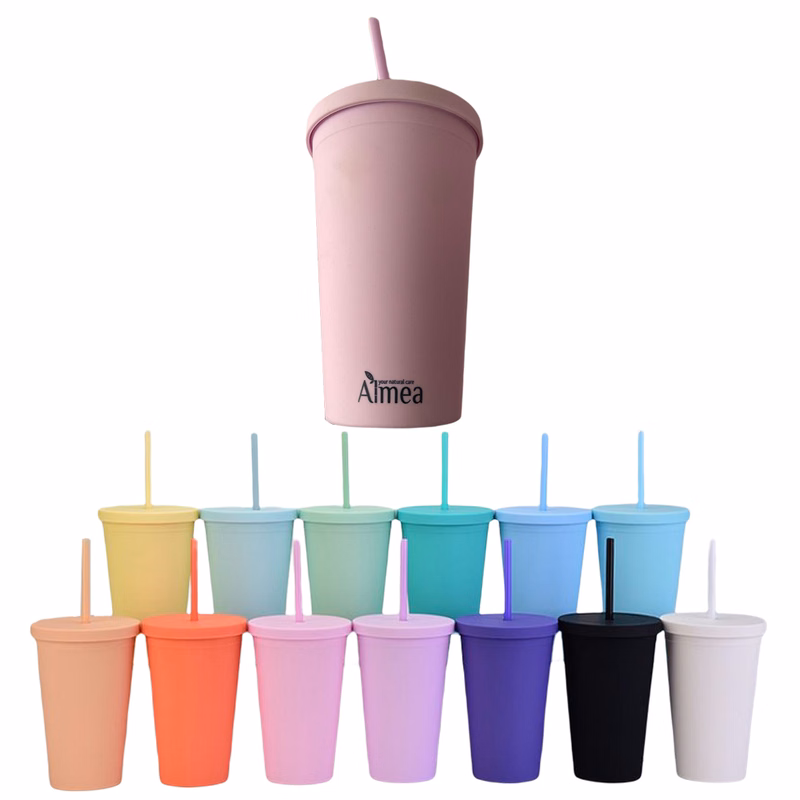 16 Oz. Simplicity-Color Bottle With Separate Straw