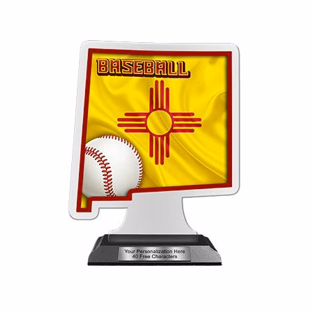 State Acrylic Trophy: 6" New Mexico Shape (Event t