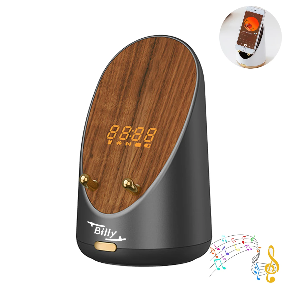 Retro Bluetooth Speaker Smartphone Holder 1