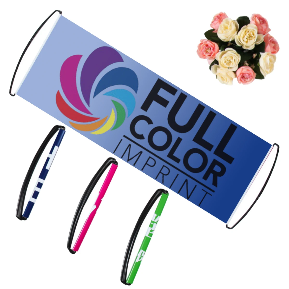 MOQ 50pcs Waterproof Roll-Up Hand Flag 1