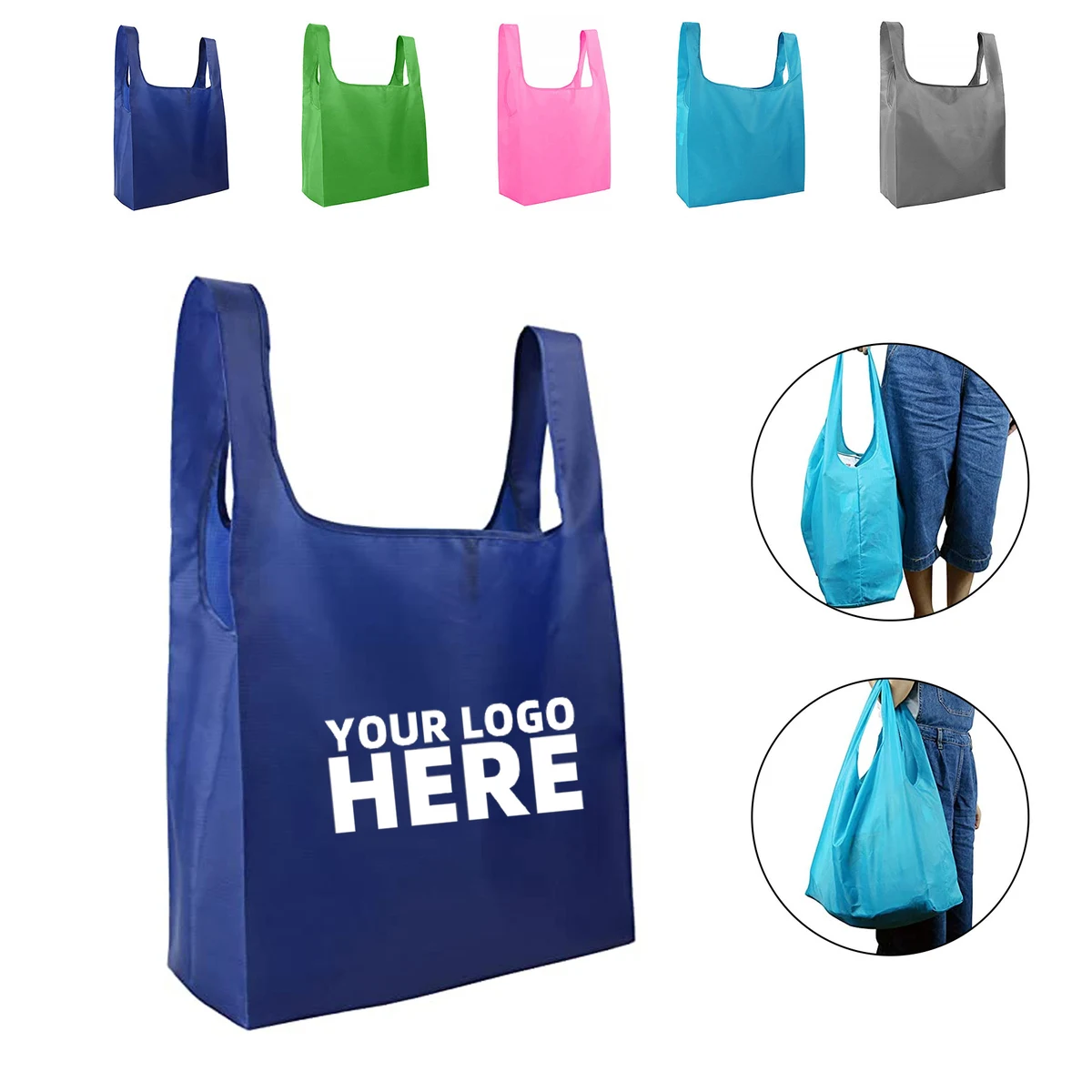 Tote Folded Reusable Grocery Bag 1