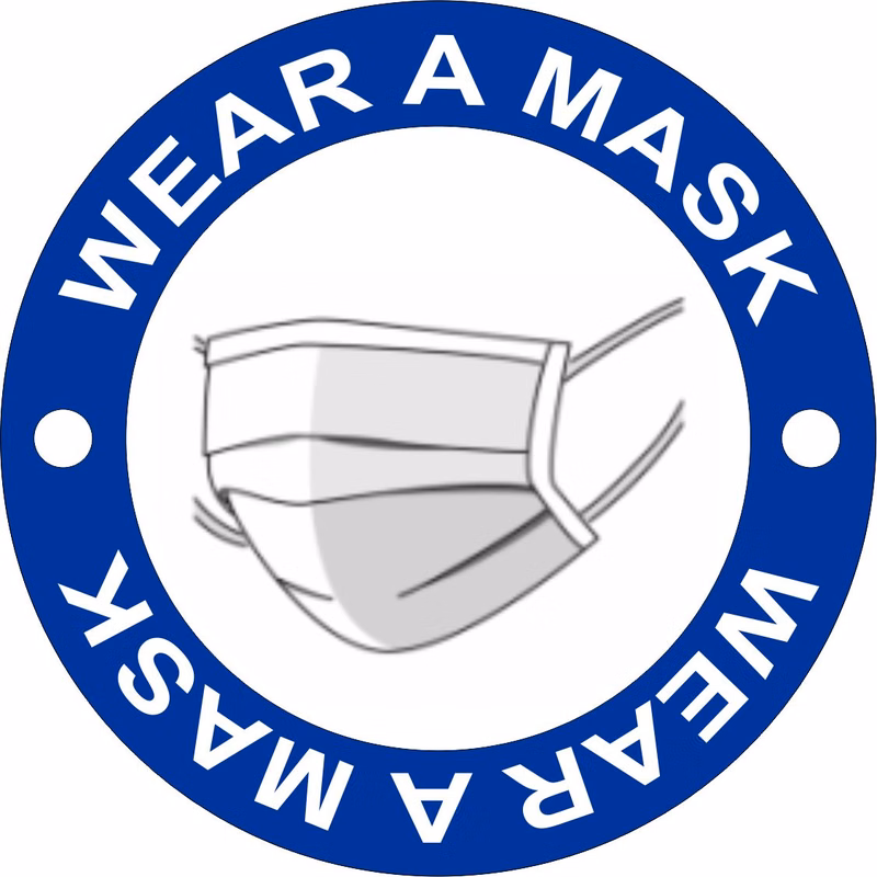 3-3/4" - Wear A Mask Sticker