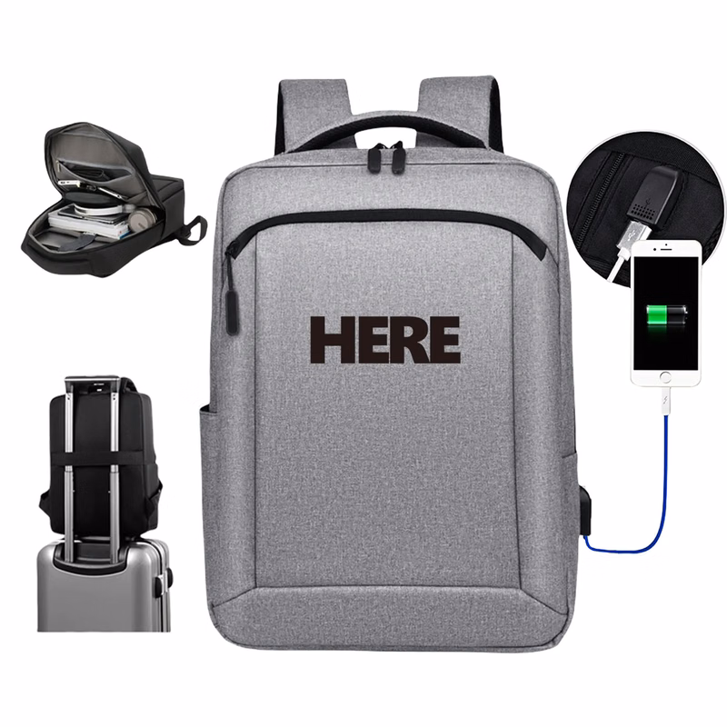 15.6" Heather Grey Laptop Backpack