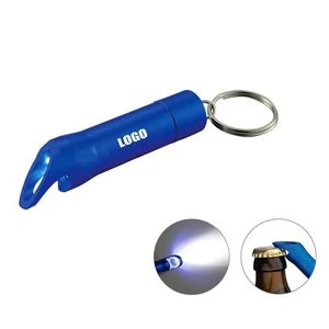 3 In 1 Aluminum Bottle Opener With Keychain And Flashlight 1