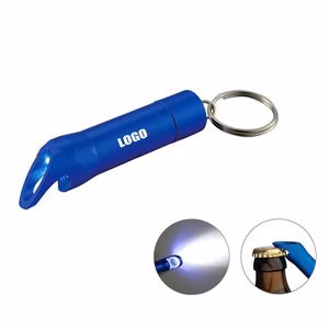 3 In 1 Aluminum Bottle Opener With Keychain And Flashlight