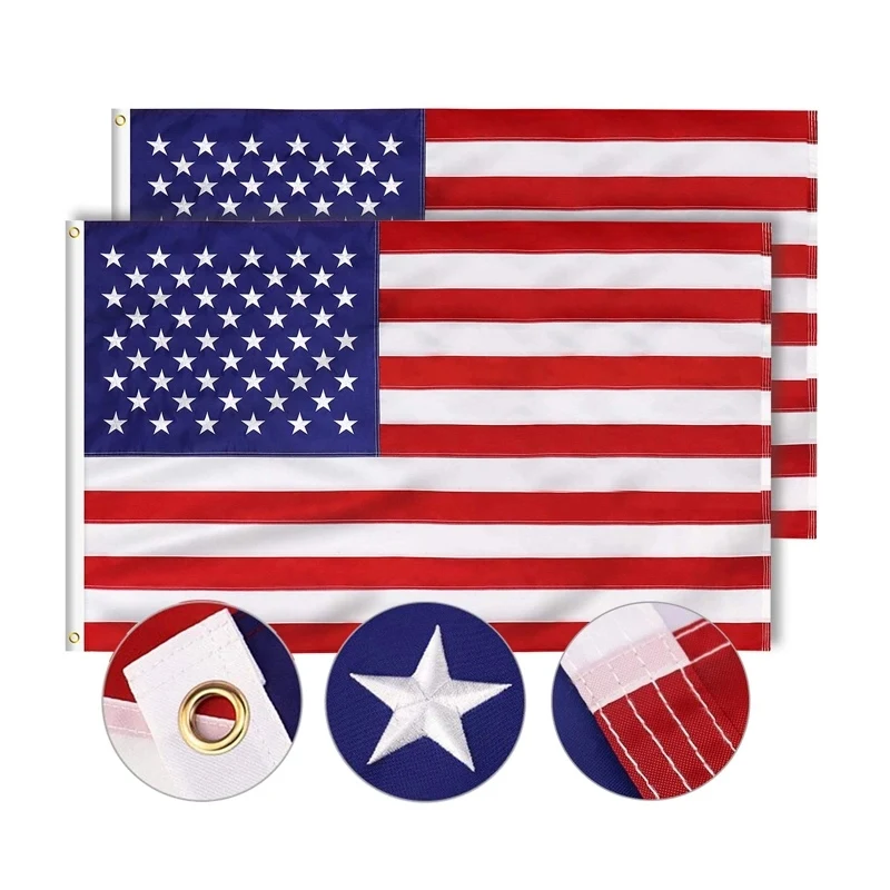 3x5ft USA Flags With Embroidered Stars 1