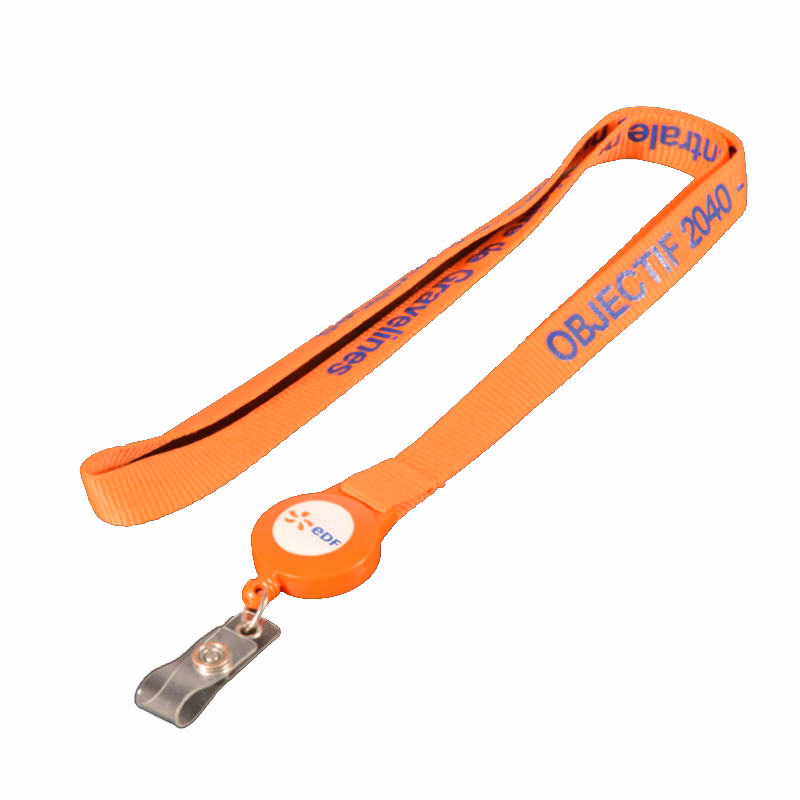 3/4" Polyester Lanyard with Retractable Badge Reel