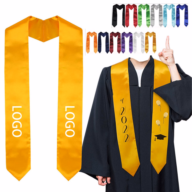 Plain Graduation Honor Stole MOQ 100pcs