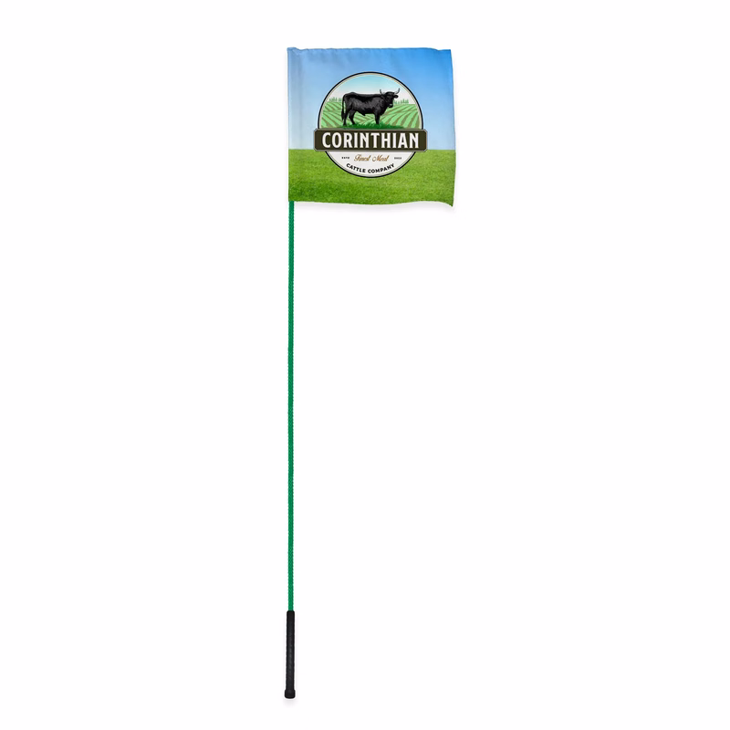 42" Green Whip Rod with 12"x12" Digitally printed Flag