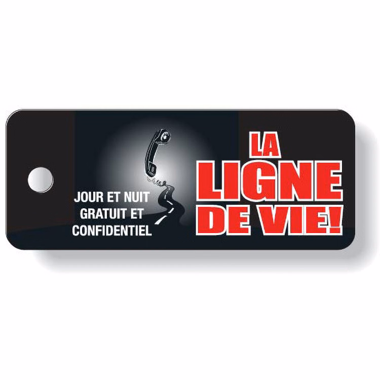 Plastic Key Tag .030 Compressed Laminated PVC (1"x2.5"), Full Colour