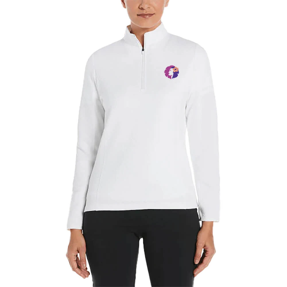 Callaway Diamond Quilted Fleece 1/4-Zip Ladies Pullover 1