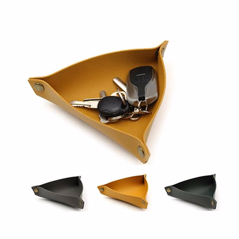 Triangle Key Leather Storage Box