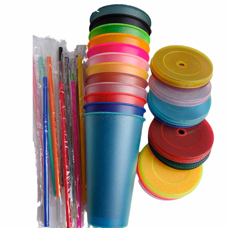 24Oz Plastic Straw Cup