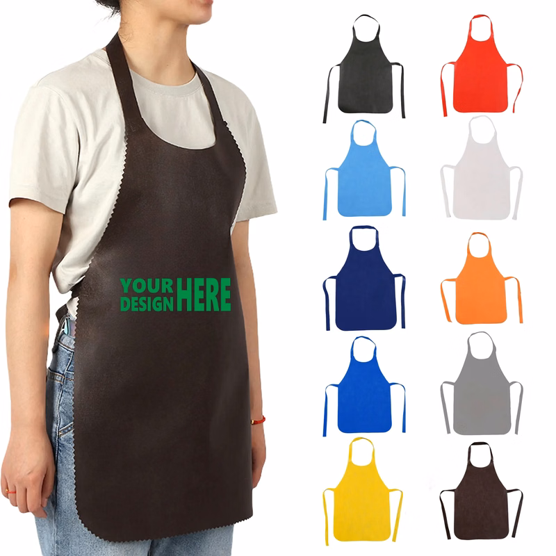 Disposable Non-Woven Apron MOQ 100PCS