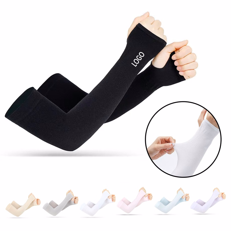 Ice Silk Sun Protection Sleeves With Thumb Hole