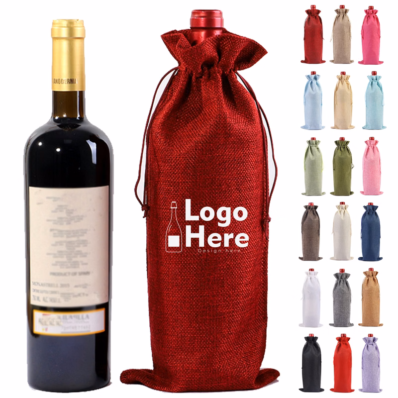 Linen Wine Bag ?C Multiple Colors Available