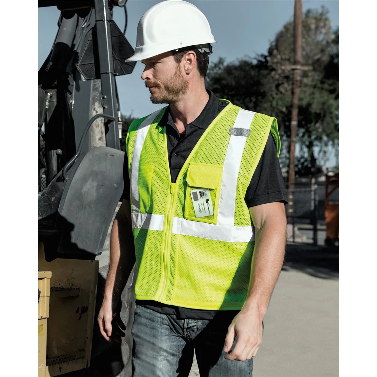 Unisex Clear ID Vest with Zipper Closure - 1532 1