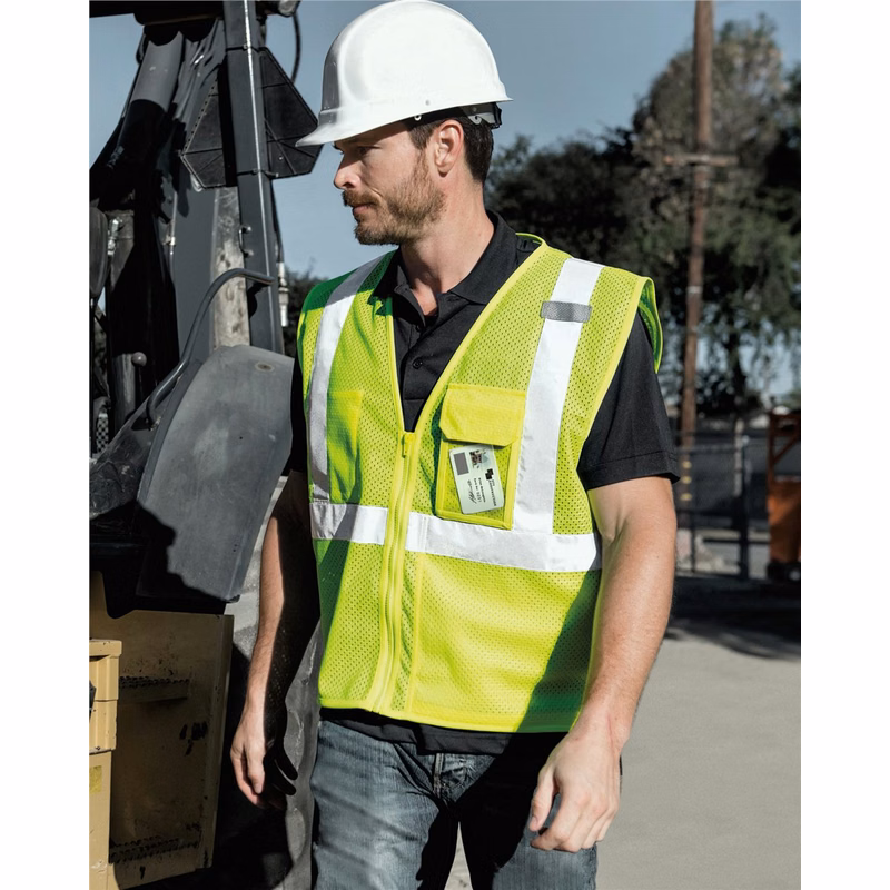 Unisex Clear ID Vest with Zipper Closure - 1532