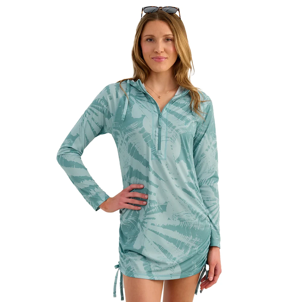 Huk® Women's Printed Full Sleeve Cover-UP Dress with UPF50+ Protection and Custom Logo 1