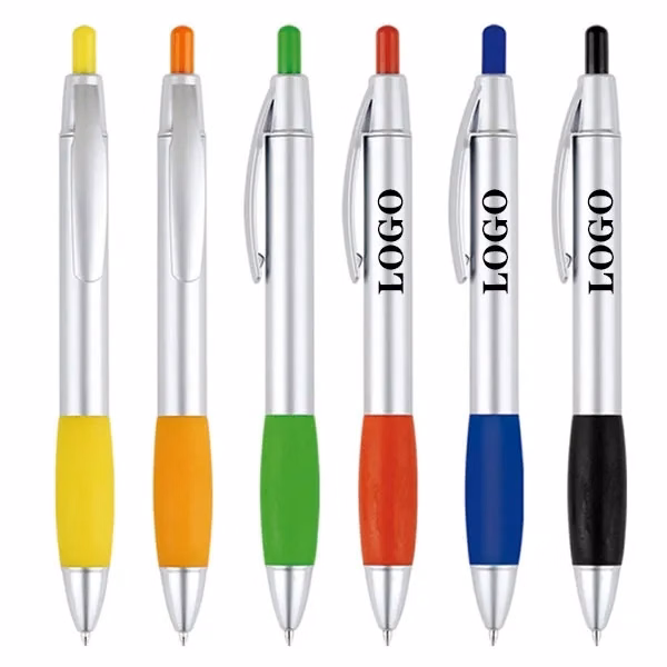 Rubber Grip Plastic Ballpoint Pen