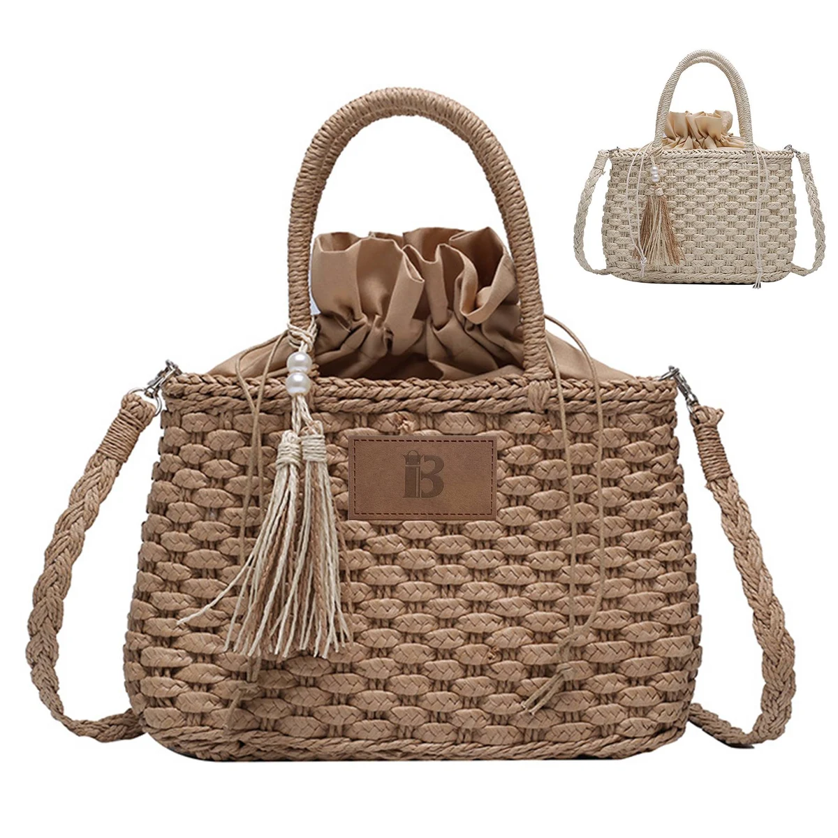 Jute Vintage hand-woven cross-body bag handbag 1