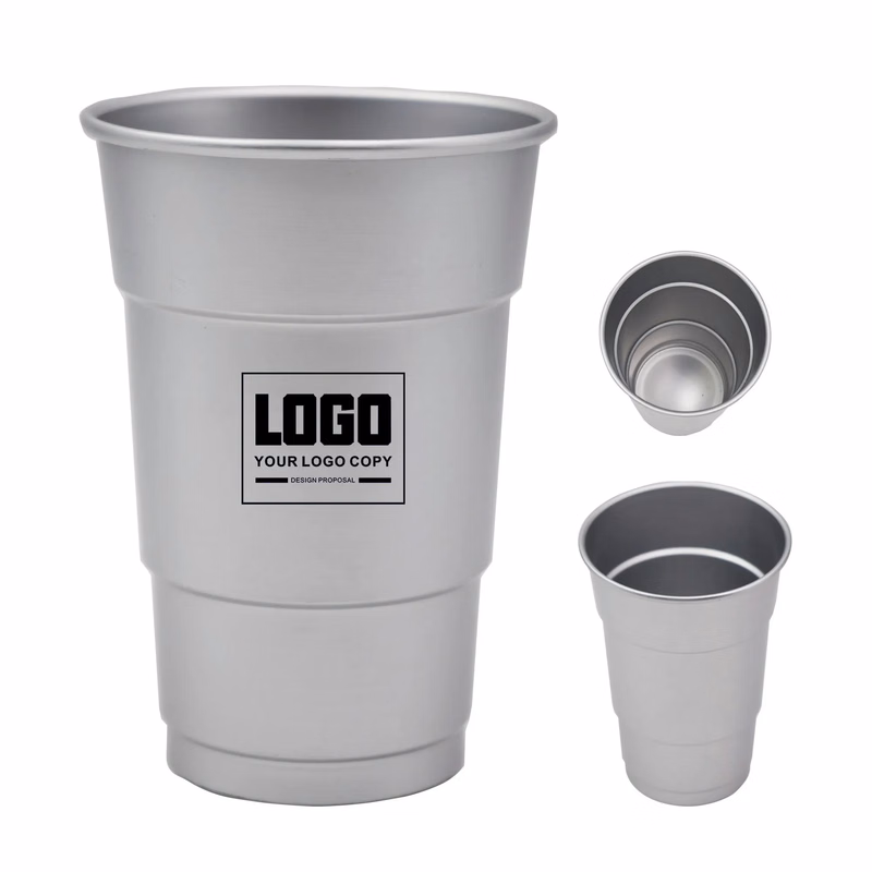 17oz Reusable Aluminum Cups MOQ 100pcs