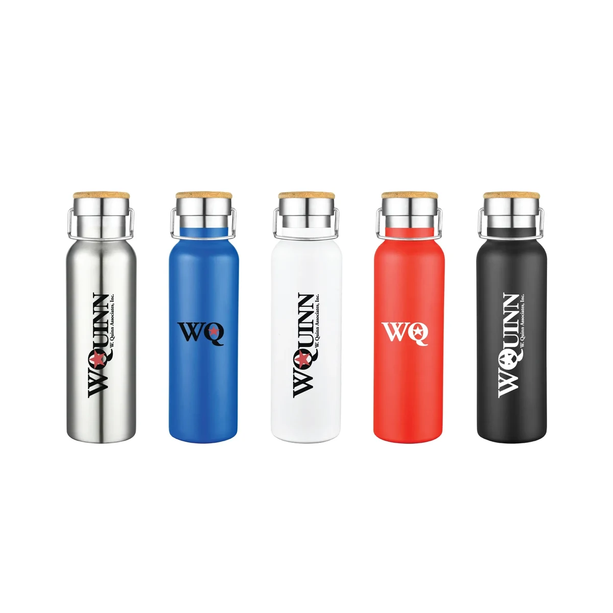 20oz Powder Coated Stainless Double Wall Vacuum Bottle, custom water bottle with logo imprint 1